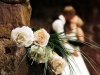 Wedding in a castle with romantic white roses